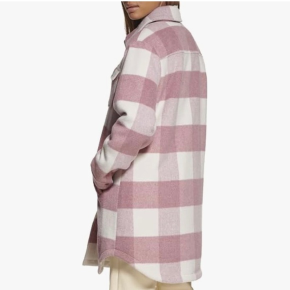 Levi's Women's Wool Blend Sherpa Lined Long Shacket - Picture 12 of 16